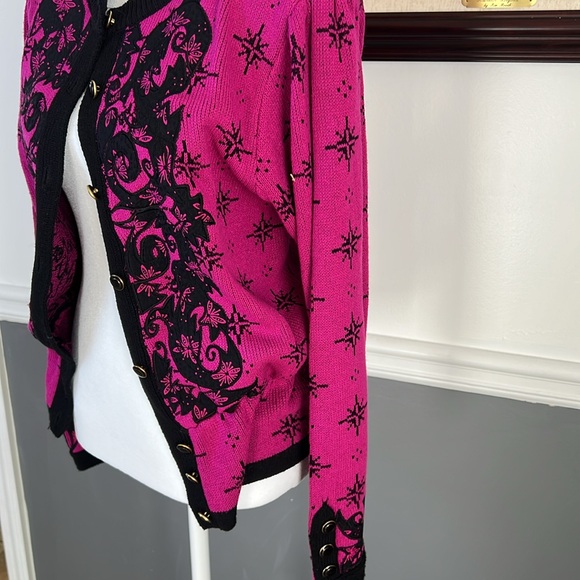 VTG United Collections by Anne Crimmins size L cardigan - Picture 3 of 5